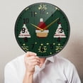 thumbnail image 6 of Yayeee Wall Clock Battery Operated 9.5" Silent Quartz Non-Ticking for Living Room Decor, Christmas Santa Hats, 6 of 8