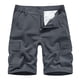 thumbnail image 2 of pstuiky Pantalones cortos deportivos, Pantalones cortos cargo casuales para hombre, con bolsillos con botones y cremallera, cintura elástica Pantalones cortos de golf, 2 of 9