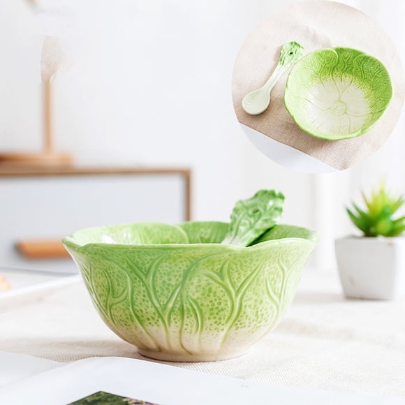 Juego de cuencos de cerámica versátiles para fruta/platos infantiles, pintados a mano, vajilla para el hogar