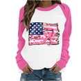 thumbnail image 2 of Jienlioq Hauts à Manches Longues pour Femmes Mode Féminine Col Rond Imprimé Ample Manches Longues Col Rond Sans Capuche Pull Offres Cyber Monday, 2 of 4