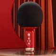 thumbnail image 4 of Usloyux Microphone Extérieur en Liquidation - Microphone Sans Fil pour Cellulaire Chanson Microphone Hi-Fi Audio d'Une Chanson K Trésor en Direct Bluetooth Microphone à Condensateur Sans Fil, Rouge, 4 of 4