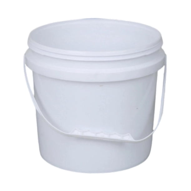 Cubo de pintura ligero y resistente para recubrimientos y disolventes en proyectos de bricolaje. 5 litros sin tapa