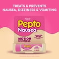 thumbnail image 3 of Pepto Nausea Motion Sickness, Treats And Prevents Nausea, Motion Sickness, 10 Count, 3 of 10