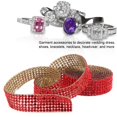 thumbnail image 2 of Cinta de Diamantes,1m 5 Yardas Filas de Diamantes Decorativo de Imitación con Adhesivo de Fusión en ción de Pasteles, Fiestas(rojo) cinta de diamantes Spptty Ropa y Accesorios, 2 of 7