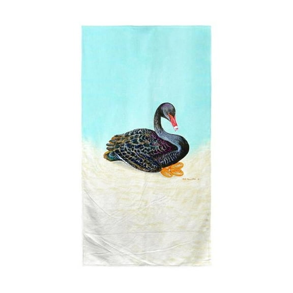 Betsy Drake BT1012 Black Swan Beach Towel