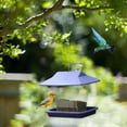 thumbnail image 4 of Comedero para pájaros colgante al aire libre | Decoración de jardín de plástico transparente | Fácil de llenar y limpiar | Diseño de elevadores de techo | Para semillas de girasol cártamo alimento, 4 of 8