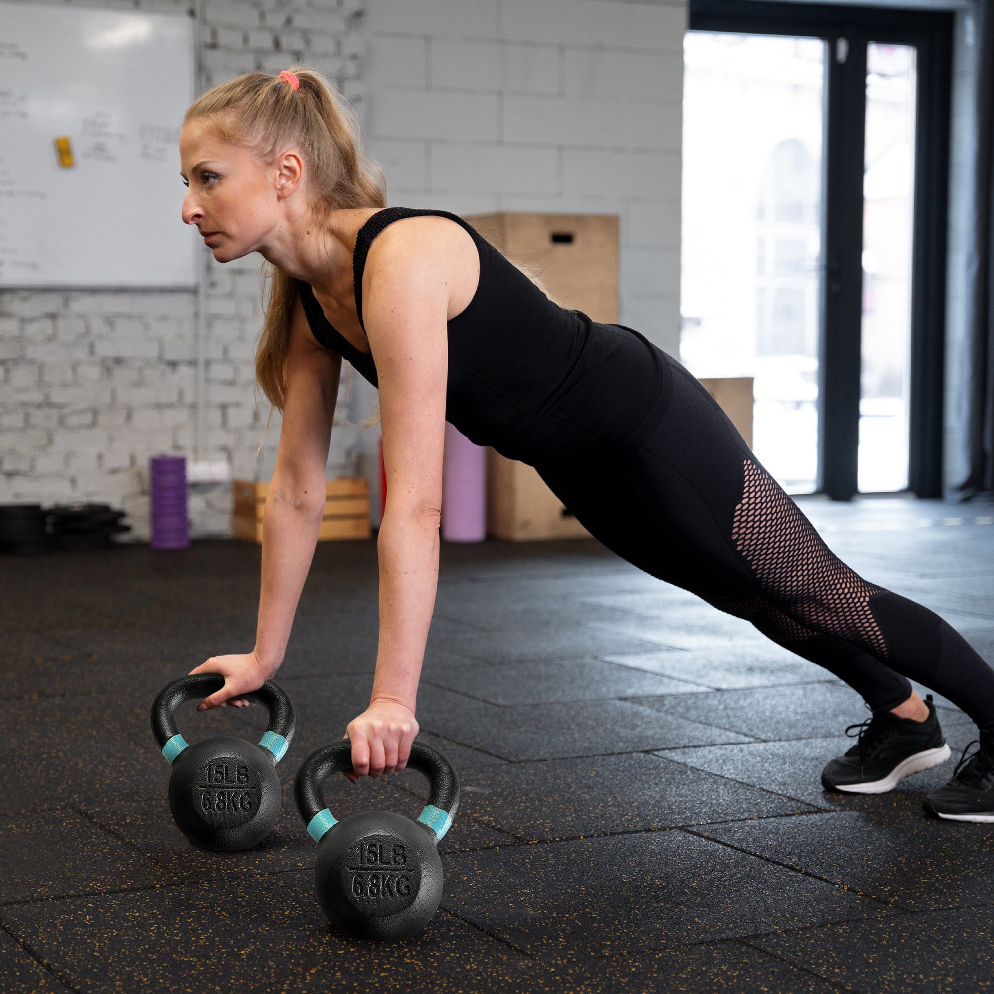 BalanceFrom Cast Iron Kettlebell, Single, 15 lbs