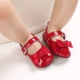 thumbnail image 3 of Faithtur Princess Shoes Girls Solid Color Bowknot Footwear Walking Shoes, 3 of 9