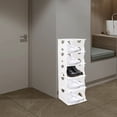 thumbnail image 5 of 5-tier Modern Rectangular Floor Standing Free Standing Shoe Rack 10.51*9.69*30.12 for Entrances, Porches, 5 of 20