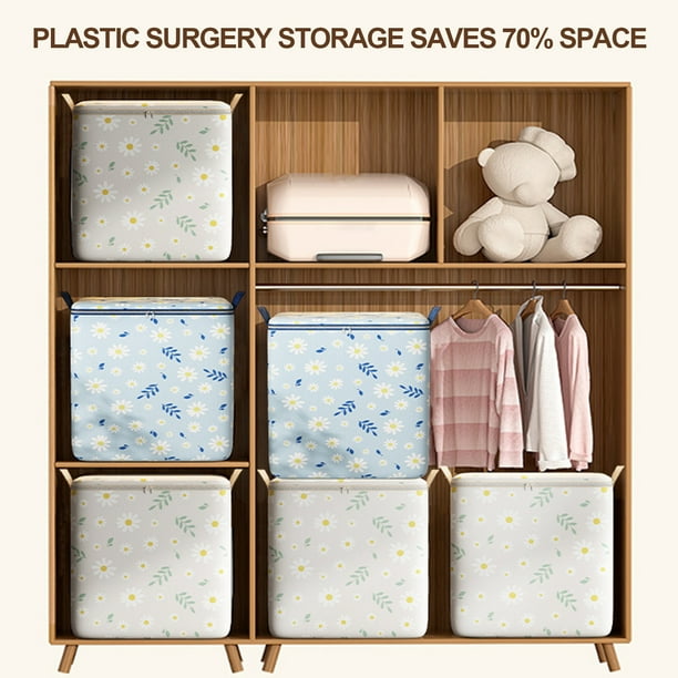 Bolsas de almacenamiento de gran capacidad para mudanza y empaquetado - Organizador plegable no tejido de 50x40x50cm con cierre para ropa, colchas y juguetes