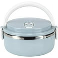 thumbnail image 1 of Zhuge Thermal Lunch Box, Small Hot Food Container Portable Insulated Stainless Steel Thermos Bento with Safety Buckles for Kid Adult, Blue, 0.39in, 1 of 4