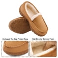 thumbnail image 3 of Berhood Boys & Girls Moccasin Memory Foam Kids House Slippers - Nonslip Indoor & Outdoor, 3 of 5