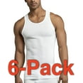 thumbnail image 4 of ToBeInStyle Men's Pack of 6 Sleeveless Scoop Neck Tank Tops - White - XL, 4 of 7