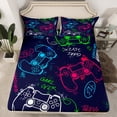 thumbnail image 2 of Homewish Video Game 4pcs Bed Sheets for Female Men Adults,Gamer Gamepads King Sheets,Retro Vintage Super Cozy Sheet Set,Microfiber Bedroom Decor, 2 of 7
