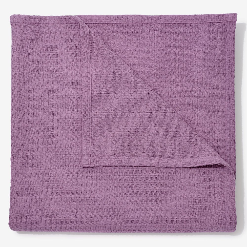 BrylaneHome Cotton Blanket Full/Queen, Dusty Lavender Purple
