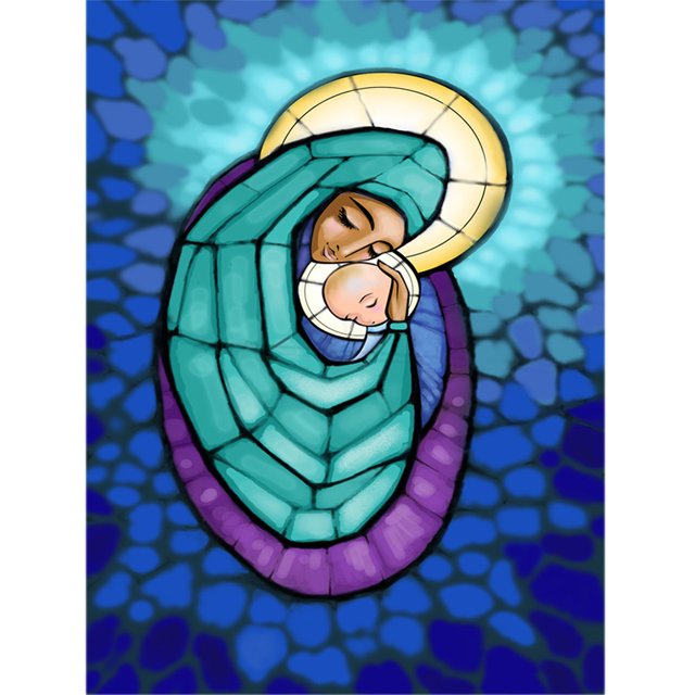 Taladro Pintura (DE9737) DIY 5D Mosaico Madre Bebé Completo Redondo Rhinestone Resina Kit 40x50cm FLhrweasw Nuevo