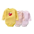 thumbnail image 3 of Emy Dola 3-Pieces Baby Boys Girls Rompers 100% Cotton Long Sleeve Onesies for 0-24M Infant Toddler Summer Spring Bodysuits, 3 of 7