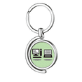 thumbnail image 1 of Cuaderno viejo Rotating keychain Metal Keyring Holder, 1 of 2