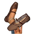 thumbnail image 7 of SuTry Women's Square Toe Mesh Flats Mary Jane Style Adjustable Buckle Strap Breathable Lightweight Comfortable Slip On Casual Walking Office School Work Daily Wear Shoes(41), 7 of 7