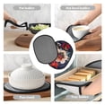 thumbnail image 7 of Pofeuu Paisley2 Print Silicone Pot Mat Mitten With Hanging Loop Heat Resistant Oven Mitts Non-Slip Bbq Baking Smoking Potholders, 7 of 7