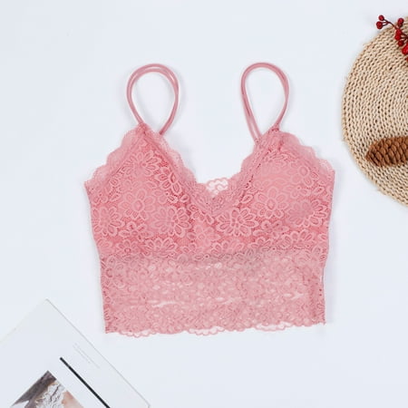 

MINZON Women Ring-Free Cup Chest Bras Camisole Vest Female Comfortable Underwear