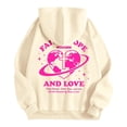 thumbnail image 5 of kamemir Oversized Sweatshirt for Women 2024 Graphic Hoodies for Women Cute Pullover Long Sleeve Sweatshirts Letter Printed Hooded Tops Fall Winter Clothes(Beige,XXL), 5 of 6