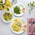 thumbnail image 5 of Gibson Home Ultra Break and Crack Resistant Dinnerware Set, Round: Service for 6 (18pcs), Red Floral, 5 of 7