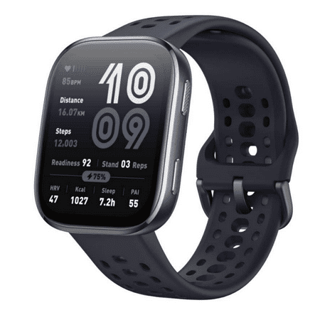 Amazfit Bip 6 Smart Watch 46mm, 14 Day Battery, 1.97" AMOLED Display, GPS & Free Maps, AI, Bluetooth Call & Text, w/Health, Fitness & Sleep Tracker, 140+ Workout Modes, Water-Resistance, Black