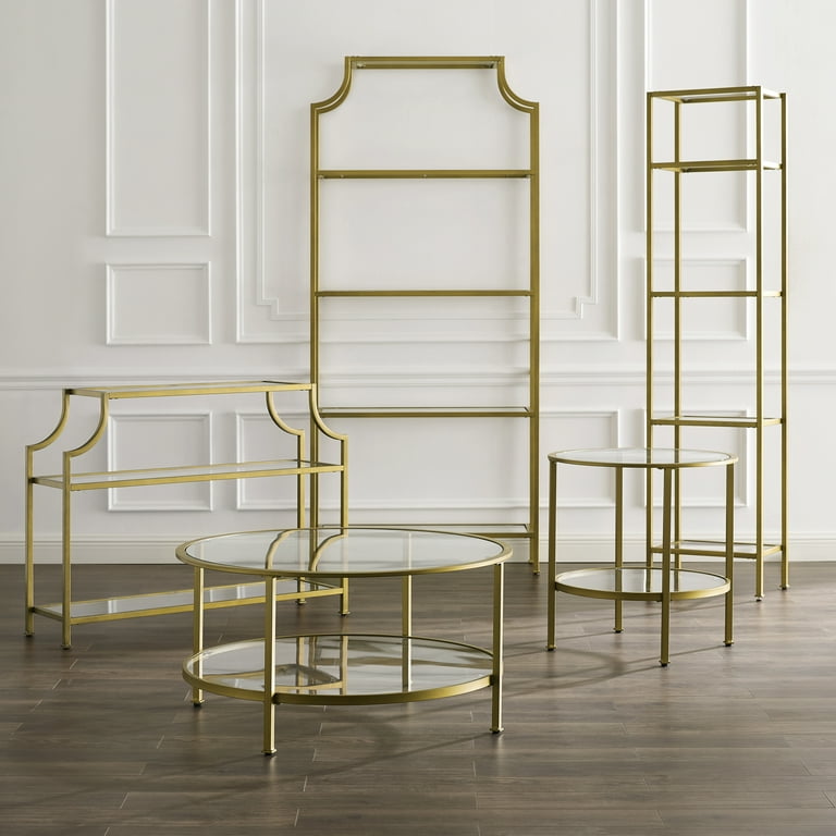 Crosley aimee narrow etagere in gold discount