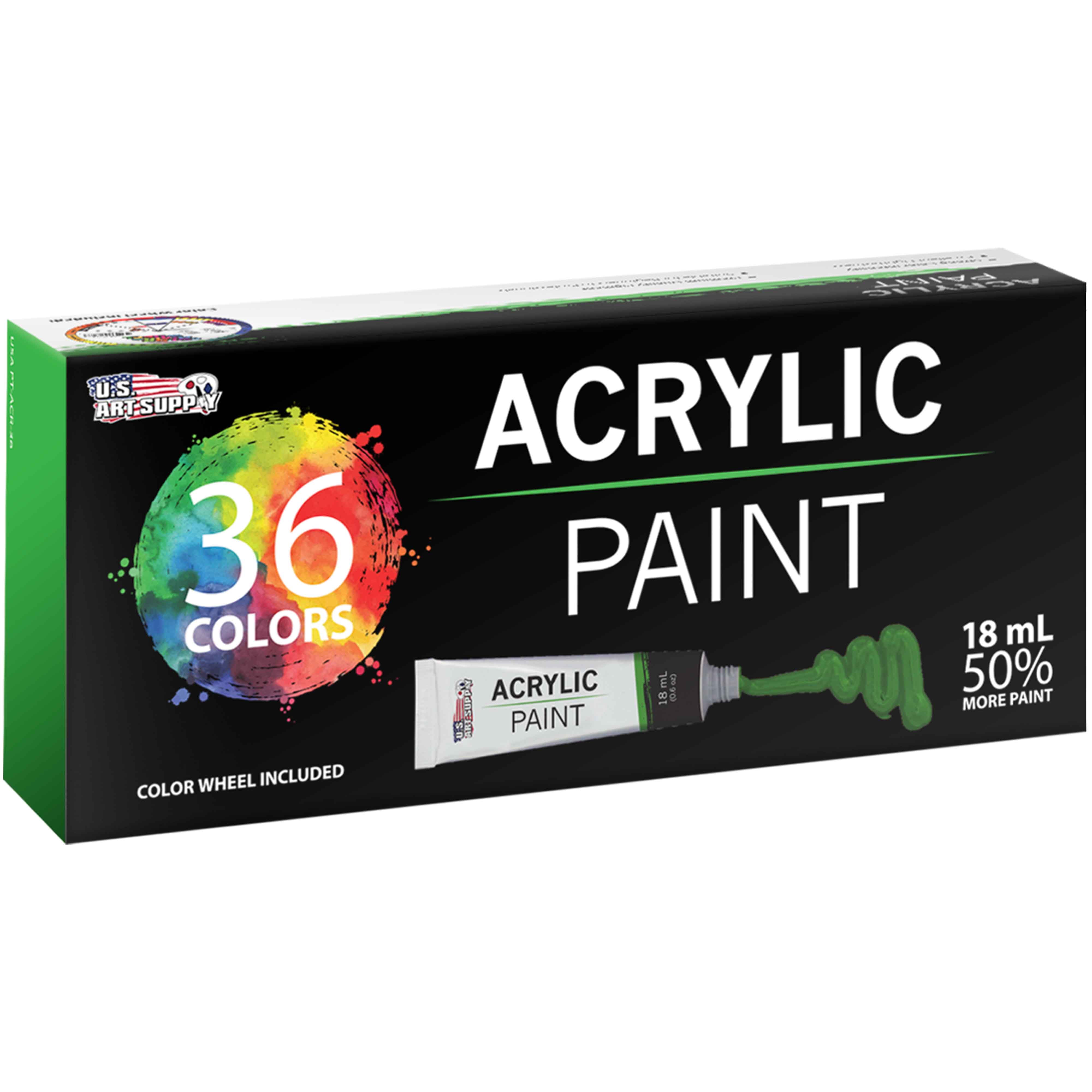 12 Color Set of Metallic Acrylic Paint, Large 75ml Tubes, Vivid Pearl — TCP  Global