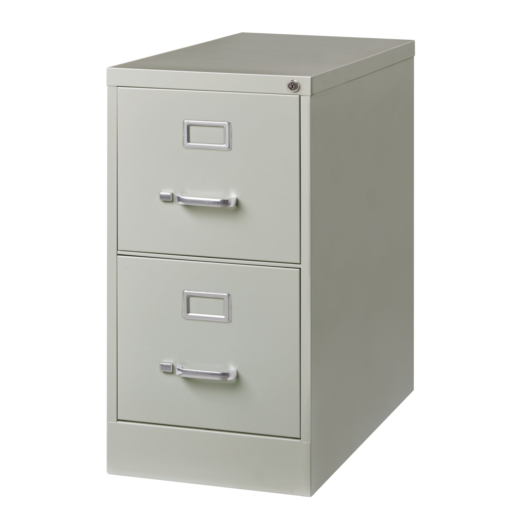 Hirsh Pro 2 Drawer Letter Locking Metal Vertical File Cabinet, 26.5" Deep, Gray