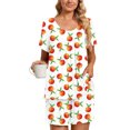 thumbnail image 4 of Puntoco Conjunto Deportivo De Pijamas Cómodos De Dos Piezas De Manga Corta con Cuello Redondo Informal para Mujer Liquidación Puntoco Puntoco-4247, 4 of 7