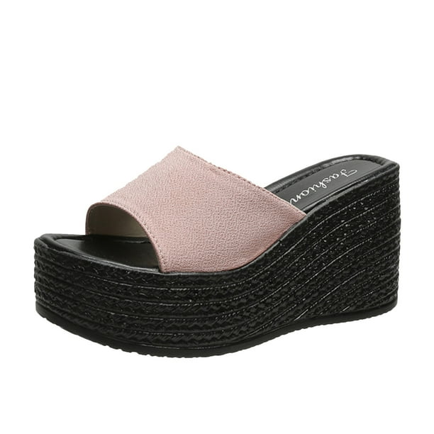 Amzcrzy Zapatos de mujer,Zapatos de mujer,Zapatillas de mujer, Sandalias de playa transpirables con tacón Matsu, suela gruesa y tacón inclinado para mujer Sandalias Mujer Zapatillas De Casa