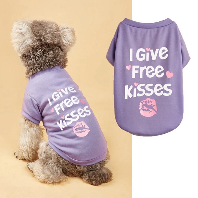 SIfdSeng Small Dog Clothes for Boys Pet Clothes Spring Summer Pet Breathable Comfortable Clothes Cute Printed Pet Clothes for Cats and Dogs Pet Clothes for Small Dogs Female