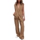 thumbnail image 1 of Conjunto PRETTYGARDEN Chaleco sin Mangas Talle XX-Largo Pantalones de Pierna Ancha Caqui, 1 of 8