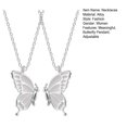 thumbnail image 7 of SmartBy 2Pcs/Set Friendship Necklace Meaningful Bright Luster All Match Adjustable Extension Chain Decoration Gift Best Friend BFF Sister Butterfly Pendant Necklace for Anniversary, 7 of 7