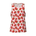 thumbnail image 4 of Xecao Strawberries Men's Tank Top Workout Quick Dry Sleeveless Gym Jogging Muscle Shirts Summer Swim Beach Tops, 4 of 9