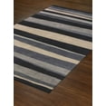 thumbnail image 3 of Addison Rugs Marlow 9' x 13' Striped Contemporary Fabric Area Rug in Blue, 3 of 4