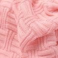 thumbnail image 5 of Soft 100% Cotton Knitted Throw Blanket for Couch Home Office Hotel Blanket Pink 50"x60", 5 of 7