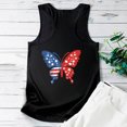 thumbnail image 5 of Fartey American Flag Tank Tops for Women 4th of July Scoop Neck Sleeveless Tee Top Independence Day Patriotic Shirts Funny Graphic Camisoles Black S, 5 of 6