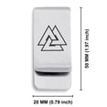 thumbnail image 2 of Stainless Steel Viking Valknut Classic Slim Money Clip Credit Card Holder, 2 of 2
