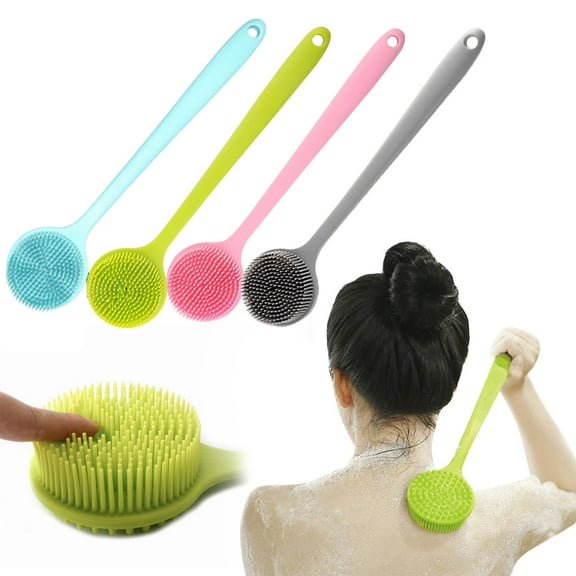 1 Massage Brush Silicone Body Long Handle Back for Shower Srush Back Brush Body Exfoliator Bathroom Products