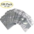 thumbnail image 3 of 100 PACK 4 x 6 Inch Zipper Mylar Bags Stand Up Mylar Zip Lock Bags Clear  Bag   Storage  Foil Pouch Bag for Multipurpose with Gusset Bottom(5.5mil Thickness), 3 of 6