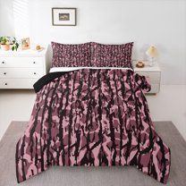 Castle Fairy Teens Abstract Camouflage Twin Comforter Sets,Abstract Geometric Bedding Set