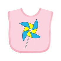 Inktastic Yellow and Blue Pinwheel Boys or Girls Baby Bib