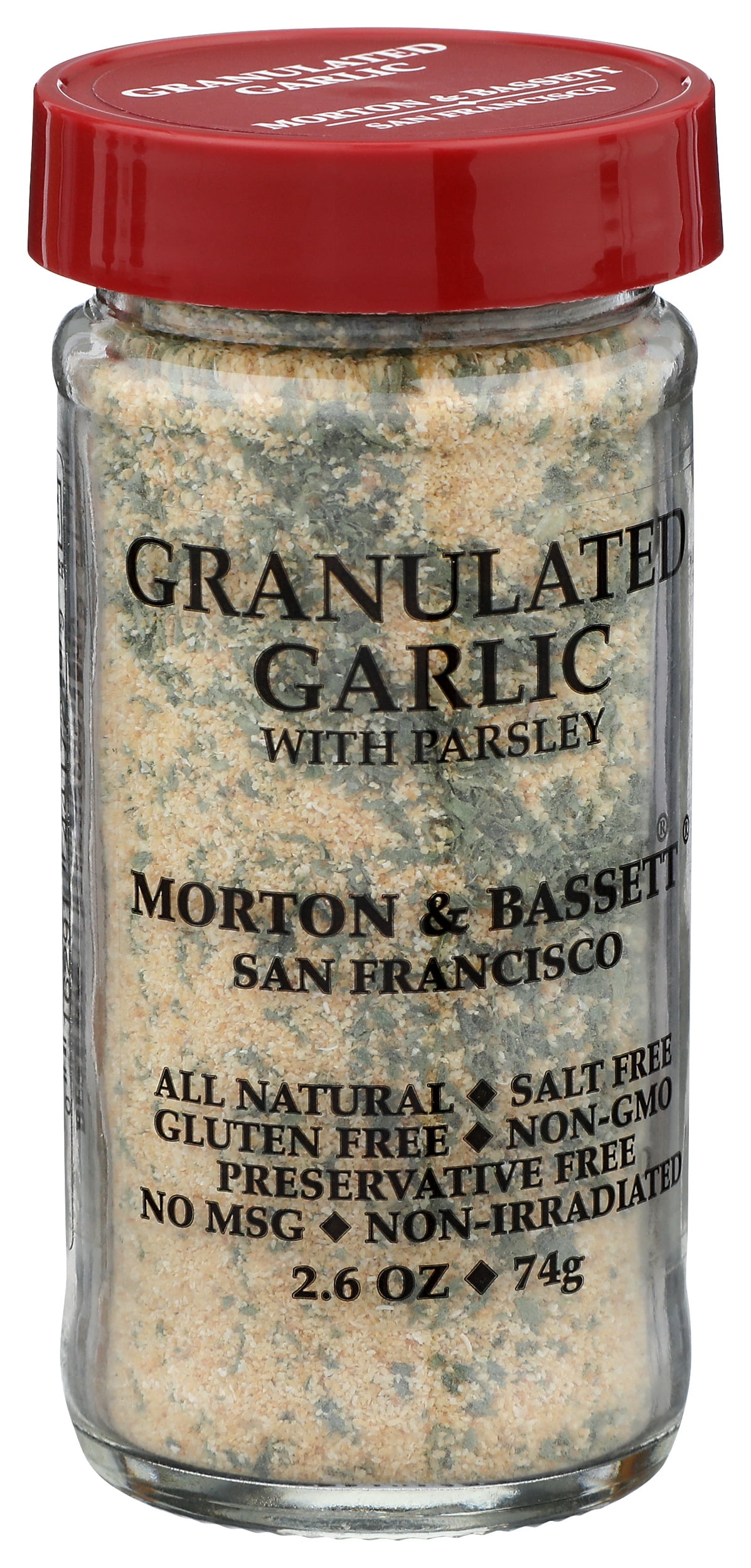 Pack of 3, Morton & Bassett Granulated Garlic with Parsley, 2.6 oz