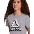 thumbnail image 3 of Reebok Girl's Athletic T-Shirt & Flutter Short, 2-Piece Set, Sizes 4-18, 3 of 10