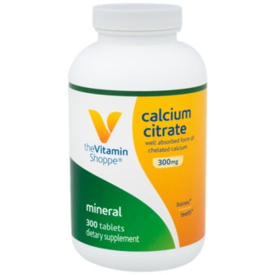 Calcium Citrate 300mg – Mineral Essential for Healthy Bones  Teeth, Well Absorbed Form of Chelated Calcium – 100 From Citrate  Dicaclium Phosphate (300 Tablets) by The Vitamin