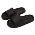 thumbnail image 2 of HNMKIU Men's and Women's Summer Thick Soled Indoor Slippers Leisure Bathroom Soft Soled Sandals Black,6, 2 of 4