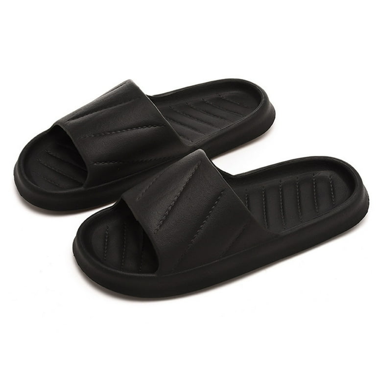 Wovix Slippers For Women Shower Shoes Non- Cushioned Thick Sole Soft Sole  Classic Casual Soft Lightweight Open Toe Footwear Durable Daily Wear -  Walmart.com